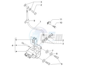 Liberty 50 4T PTT (B-NL) drawing Brakes pipes - Calipers