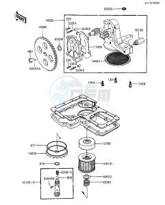 ZX 1100 A [GPZ] (A1-A2) [GPZ] drawing OIL PUMP_OIL FILTER