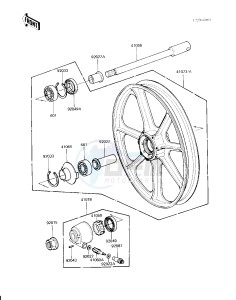 KZ 750 H [LTD] (H2-H4) [LTD] drawing FRONT WHEEL_HUB -- 81-83 H2_H3_H4- -