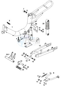 FLEXER_EX_45kmh_L1 50 L1 drawing Frame-rear fork-central stand