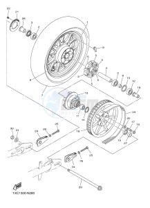 XVS950CR BOLT C-SPEC (B33N) drawing REAR WHEEL