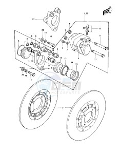 KZ 900 B [LTD] (B1) [LTD] drawing FRONT BRAKE