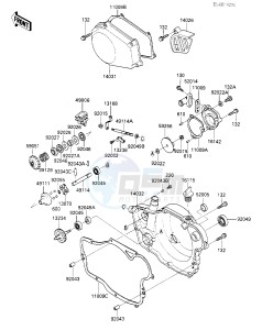 KX 250 E [KX250] (E1) [KX250] drawing ENGINE COVERS_WATER PUMP