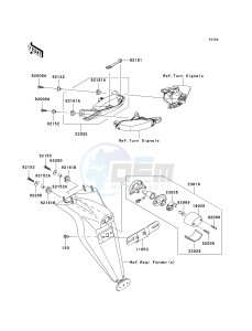 ZX 1000 D [NINJA ZX-10R] (D6F-D7FA) D7FA drawing TAILLIGHT-- S- -