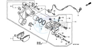 CB1300A9 BR / ABS CO MME - (BR / ABS CO MME) drawing REAR BRAKE CALIPER