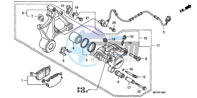 REAR BRAKE CALIPER