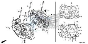 TRX500FM1E TRX500FM1 Europe Direct - (ED) drawing CRANKCASE