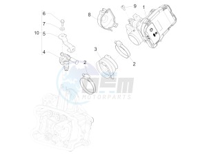 BEVERLY 350 ST 4T 4V ie E4 ABS (NAFTA) drawing Throttle body - Injector - Union pipe