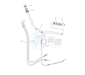 XJ6-S DIVERSION 600 drawing STEERING HANDLE AND CABLE