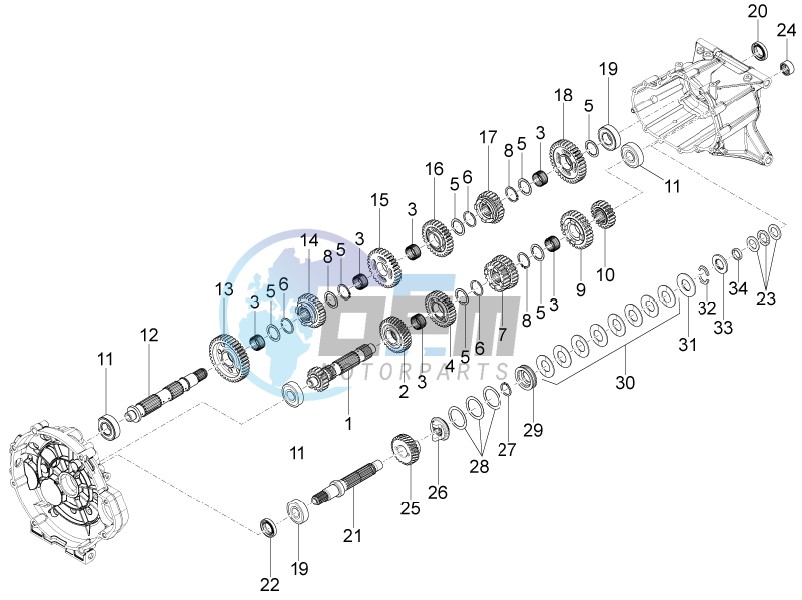 Gear box - Gear assembly