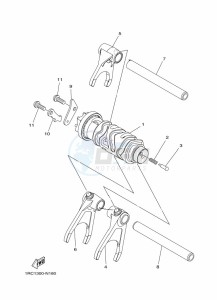 TRACER 900 GT MTT850D (B1JD) drawing SHIFT CAM & FORK