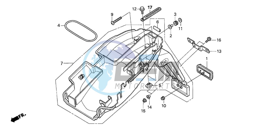 REAR FENDER (CB600F3/4/5/ 6)