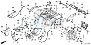 TRX500FAA Australia - (U) drawing REAR FENDER