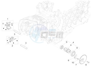 Liberty 125 iGet 4T 3V ie ABS (EMEA) drawing Rocking levers support unit