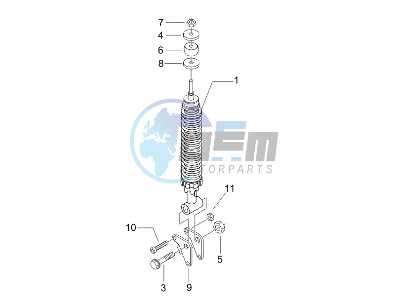 Rear suspension - Shock absorber/s