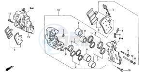 CB900F CB900 HORNET drawing FRONT BRAKE CALIPER