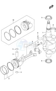 DF 9.9A drawing Crankshaft