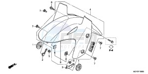 VFR800XD CrossRunner - VFR800X UK - (E) drawing FRONT FENDER