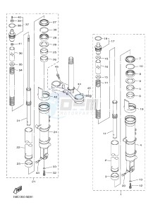 FJR1300A FJR1300A ABS (1MC1,1MC2 1MC6) drawing FRONT FORK