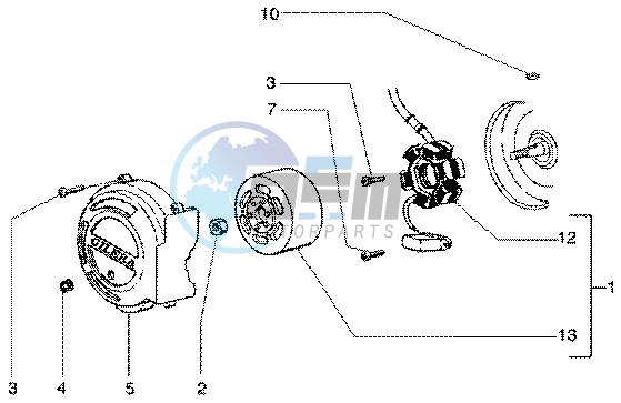 Flywheel magneto