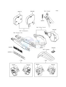 KX 500 E [KX500] (E1-E3) [KX500] drawing LABEL-- KX500-E1_E2- -