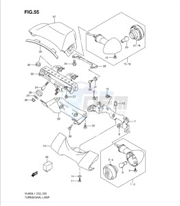 VL800 drawing TURNSIGNAL LAMP