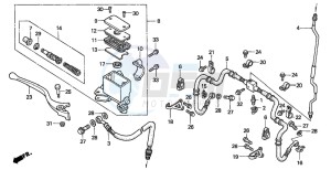 TRX300FW FOURTRAX 300 4X4 drawing FR. BRAKE MASTER CYLINDER (1)