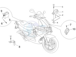 Runner 200 VXR 4t drawing Remote control switches - Battery - Horn