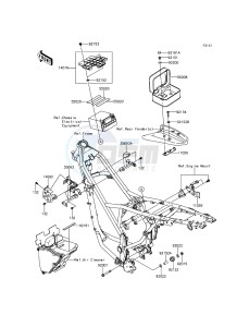 KLX150L KLX150EEF XX (EU ME A(FRICA) drawing Frame Fittings