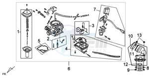 JET 4 50cc drawing CARBURATOR