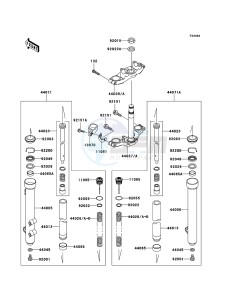 KX65 KX65A9F EU drawing Front Fork