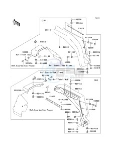 KAF 950 B [MULE 3010 DIESEL 4X4] (B7F) B7F drawing FRONT FENDER-- S- -