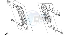 CB250P drawing REAR CUSHION