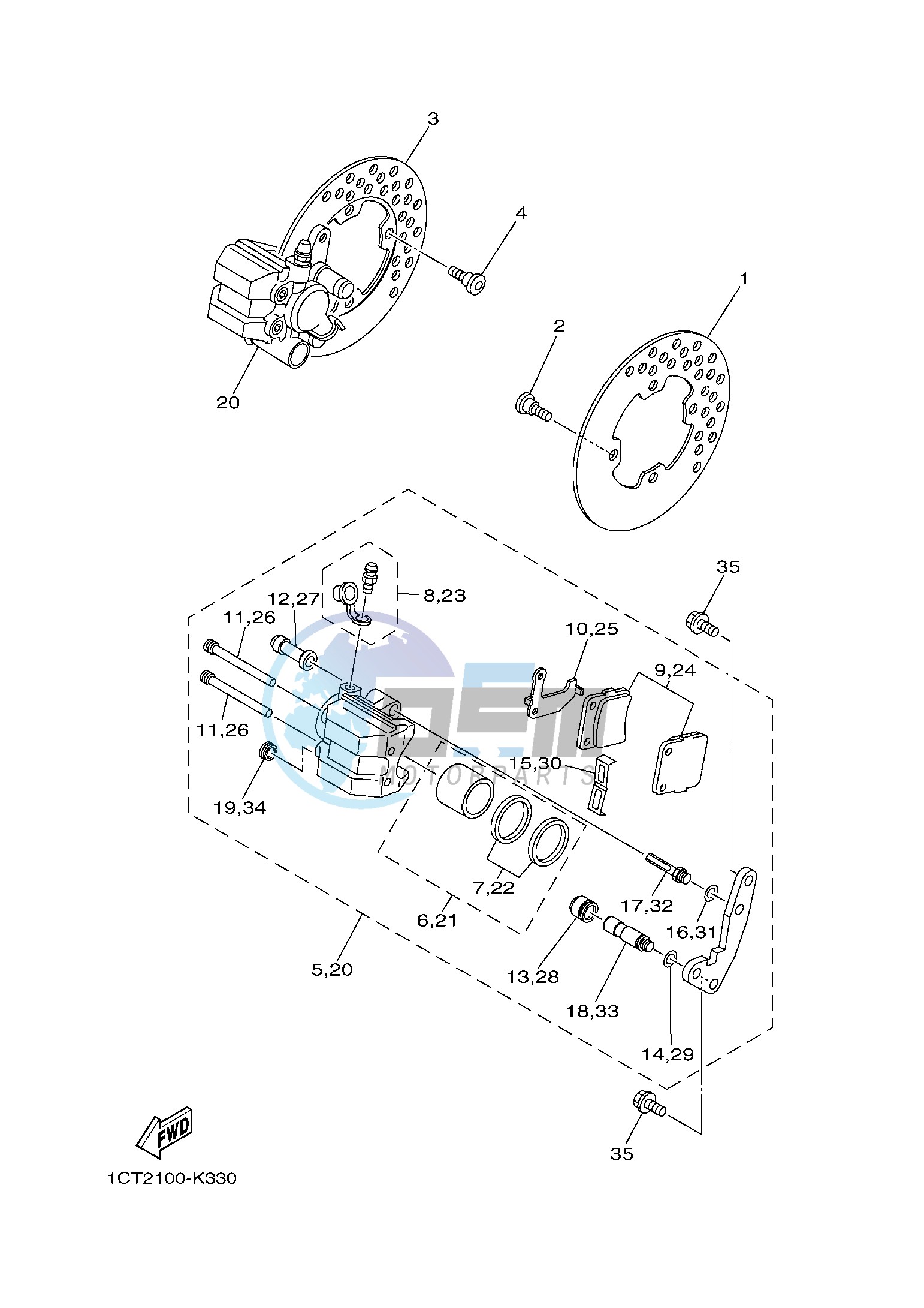 FRONT BRAKE CALIPER