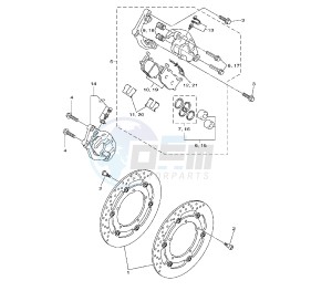 XJ6-FA DIVERSION ABS 600 drawing FRONT BRAKE CALIPER