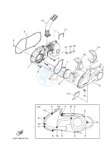 GPD125A GPD125-A NMAX125 (2DS1 2DS5) drawing CRANKCASE COVER 1