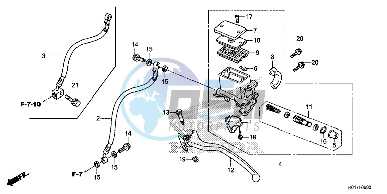 REAR BRAKE MASTER CYLINDER