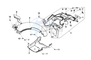 MIO 50 45KMH drawing REAR FENDER - INNER SHIELD - UNDERTAIL