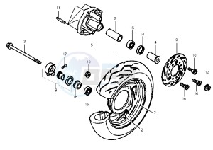 CINDERELLA - 100 cc drawing FRONT WHEEL HA10W-6