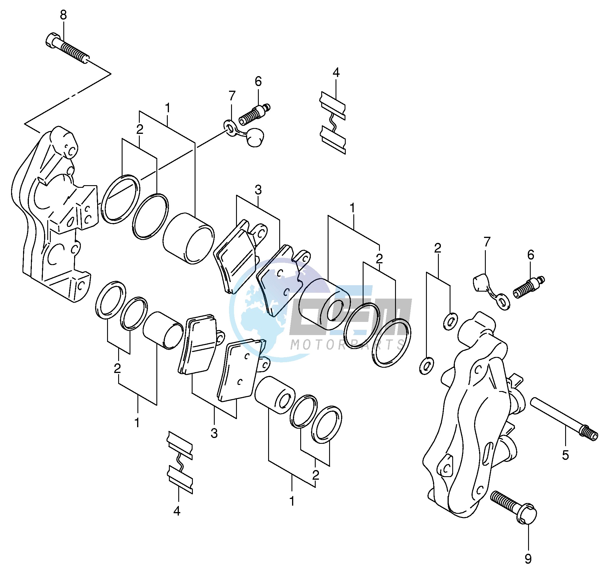 FRONT CALIPER (MODEL X Y)