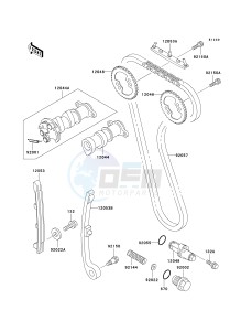 KLX 250 D [KLX250R] (D2-D4) [KLX250R] drawing CAMSHAFT-- S- -_TENSIONER