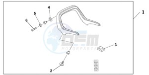 GL1800A SI - (SI) drawing SPOILER ACCENT TR