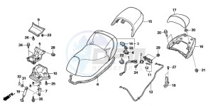 NSS250X FORZA X drawing SEAT/REAR SPOILER