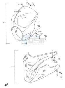 GS500 (E2) drawing COWLING (OPTIONAL)