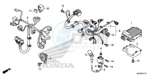 SH125DSG SH125 UK - (E) drawing SUB HARNESS/IGNITION COIL