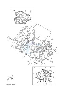 YZF-R125A R125 (5D7N) drawing CRANKCASE