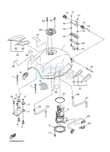 XJ6FA 600 DIVERSION F (ABS) (1DG5 1DG6) drawing FUEL TANK