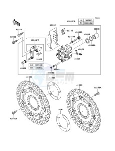 Z750 ZR750LBF FR GB XX (EU ME A(FRICA) drawing Front Brake