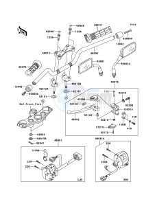 Z750 ZR750J6F FR GB XX (EU ME A(FRICA) drawing Handlebar