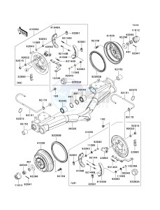 KAF 620 J [MULE 3010 TRANS4X4] (J6J-J8F) J6F drawing REAR HUBS_BRAKES-- J6F- -